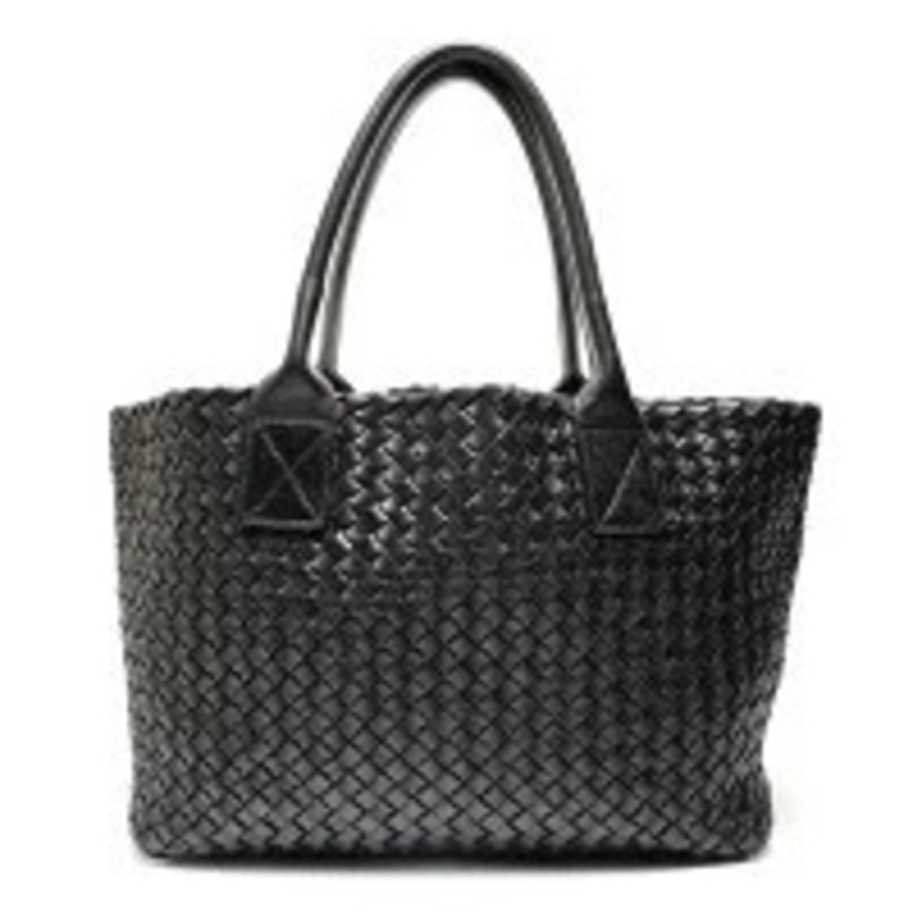 Bottega Veneta Intrecciato Cabas Tote Bag Black